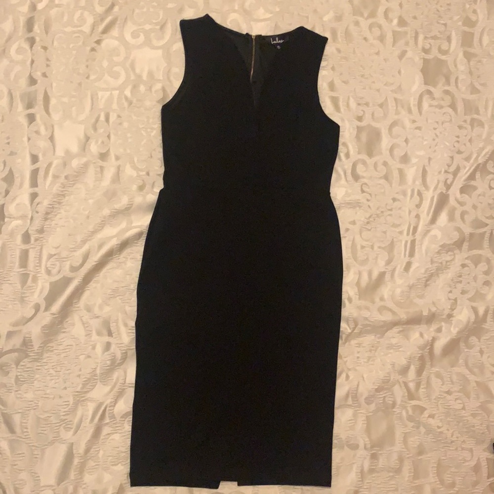 XL black midi dress